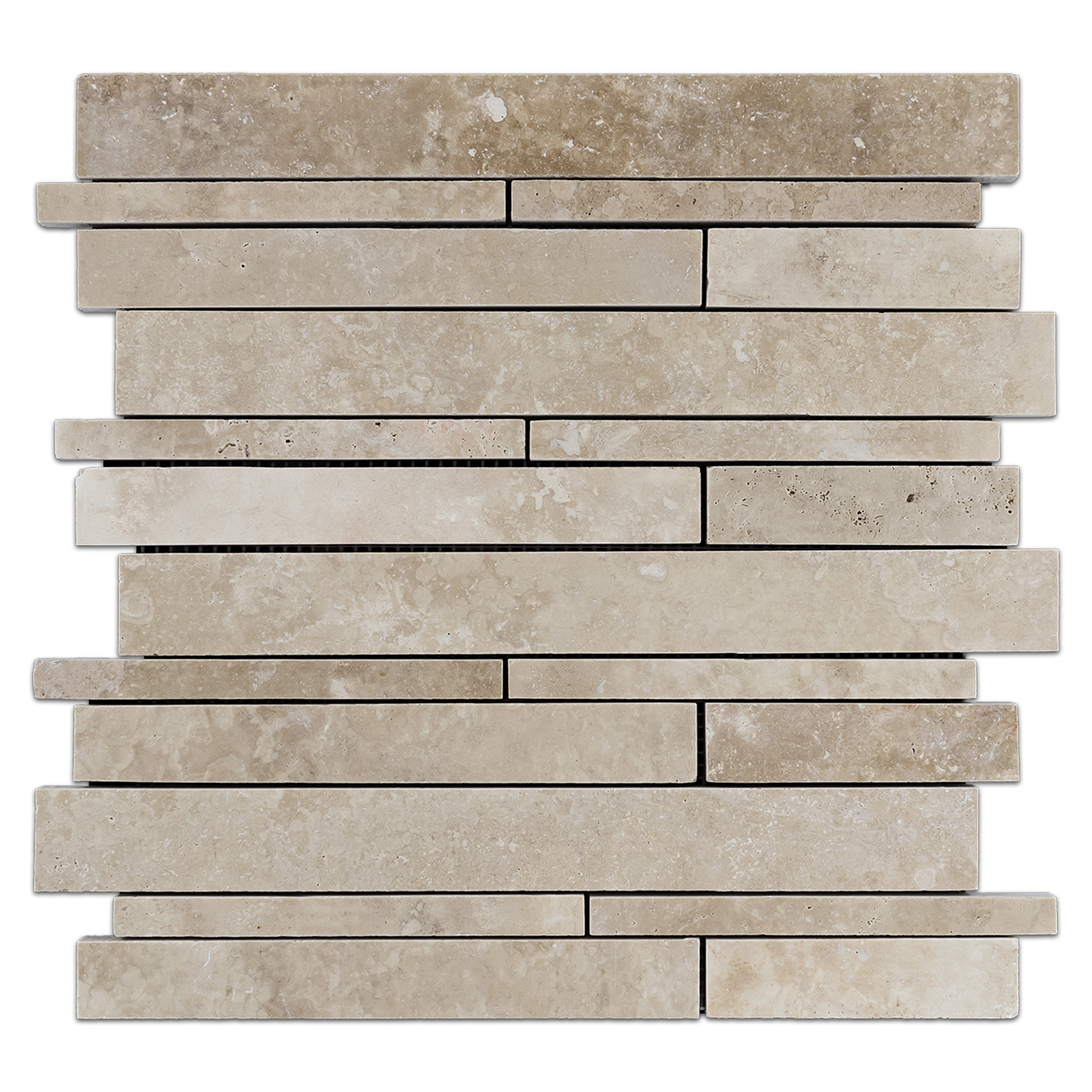 Elon Durango Limestone Random Strip Field Mosaic 12x12x0.375 Honed DR112 Surface Group International Product