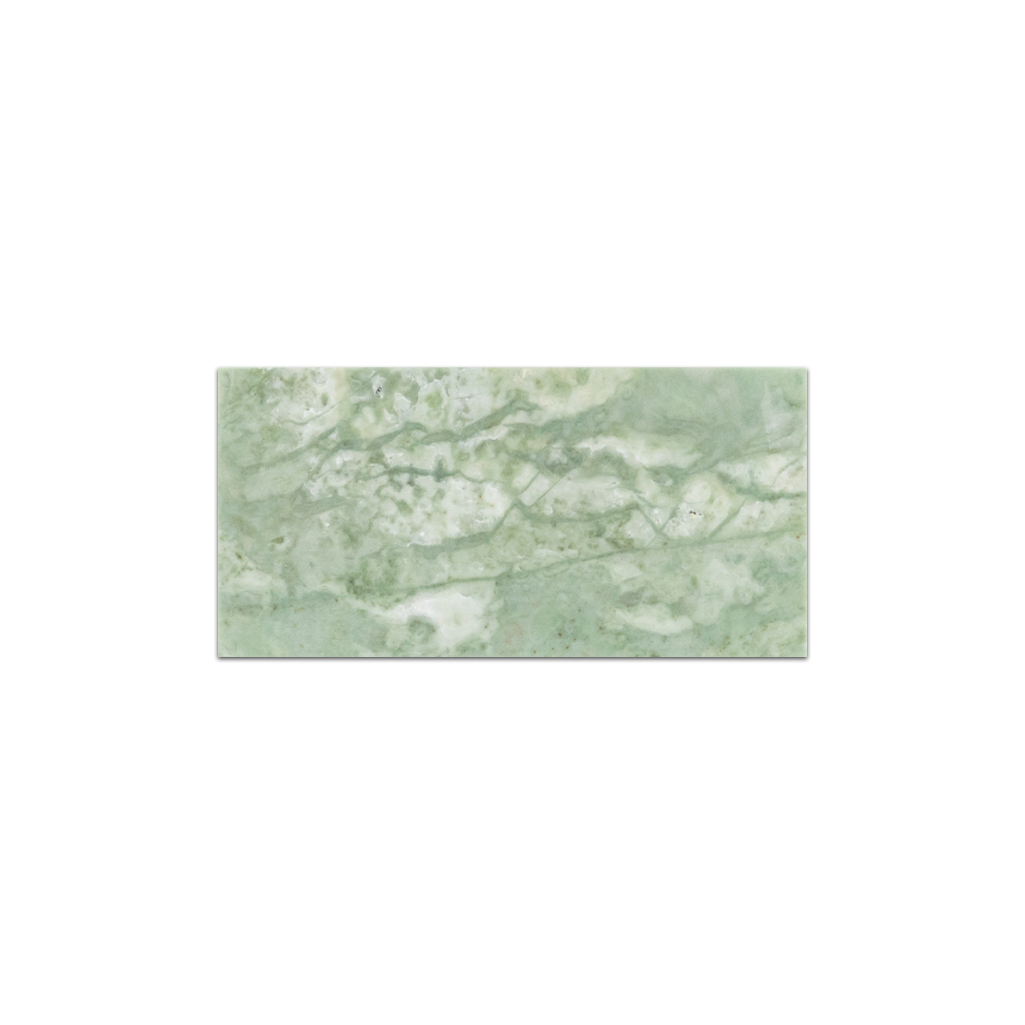 Elon emerald green marble rectangle field tile 3x6x0.375 honed AM6603H - Surface Group International