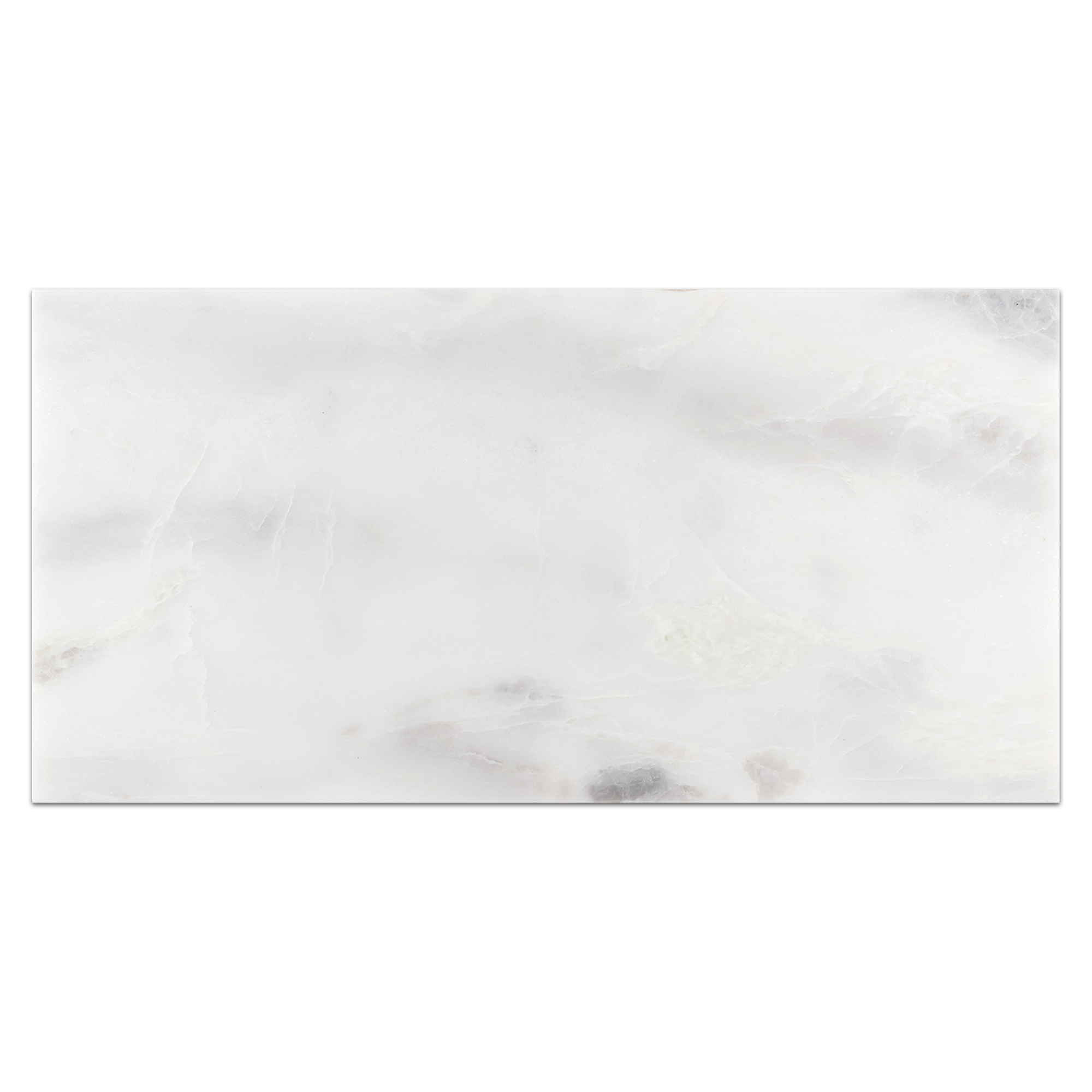 Elon Ice White Marble Rectangle Field Tile 12x24x0.375 Honed - Surface Group International