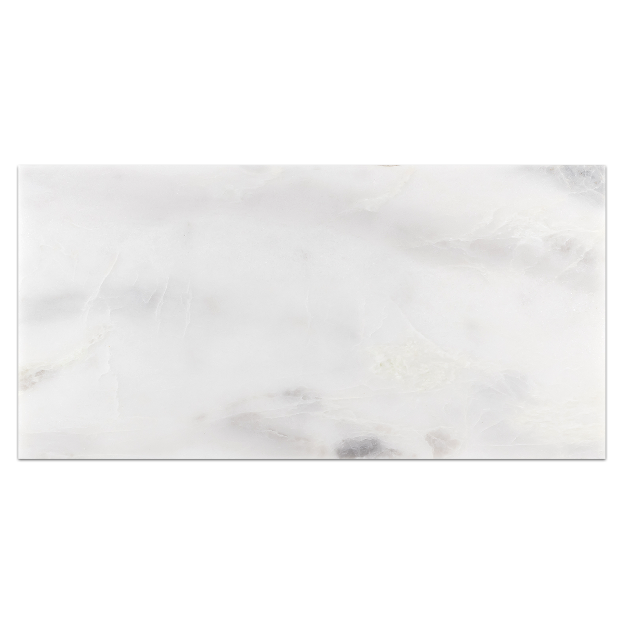 Field Rectangular Tile Ice White Marble Rectangle Field Tile | 12