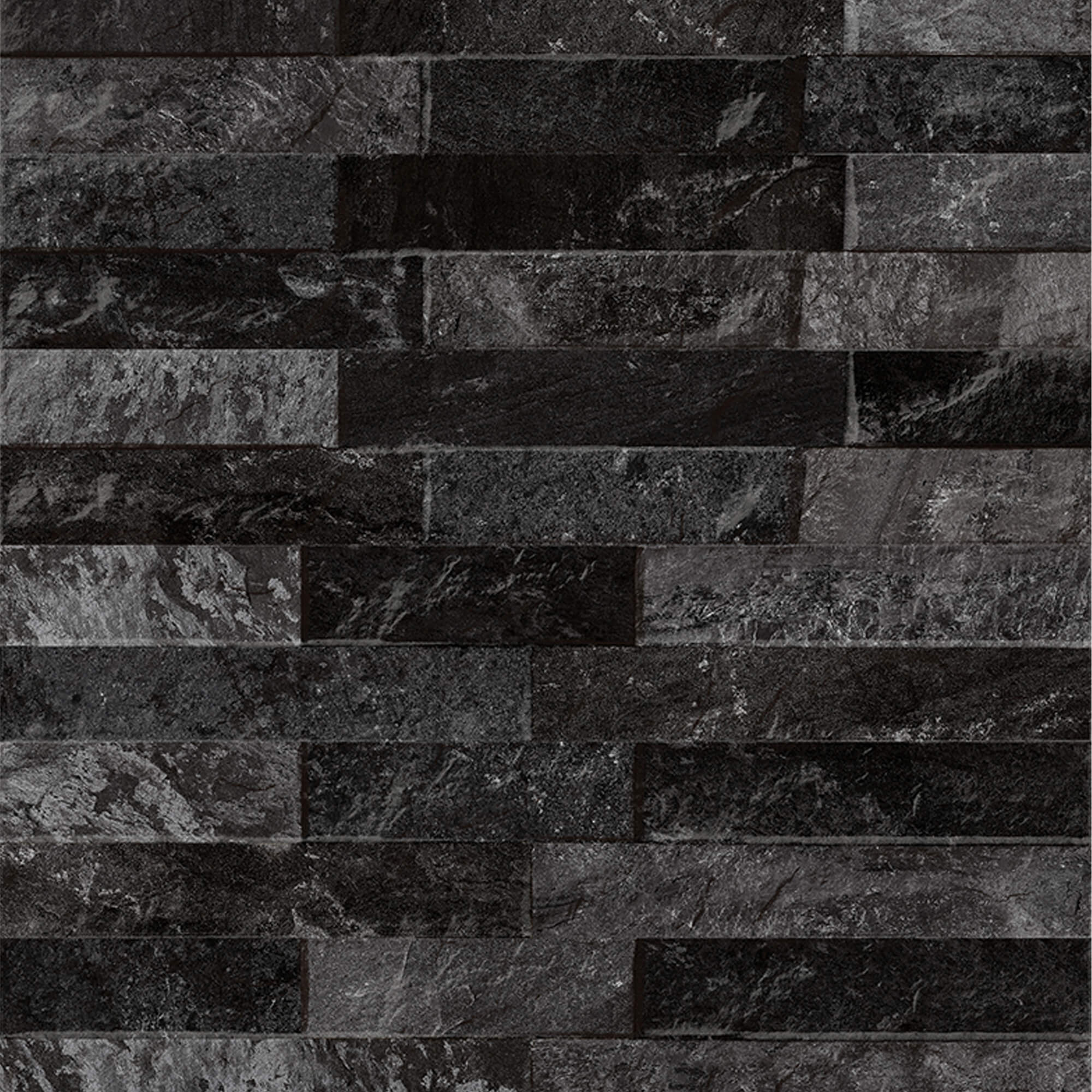 Elon Ledgerp Ordino Black Porcelain Rectangle Wall Tile 3.1875x17.625x0.25 Matte LP106 Surface Group International Product