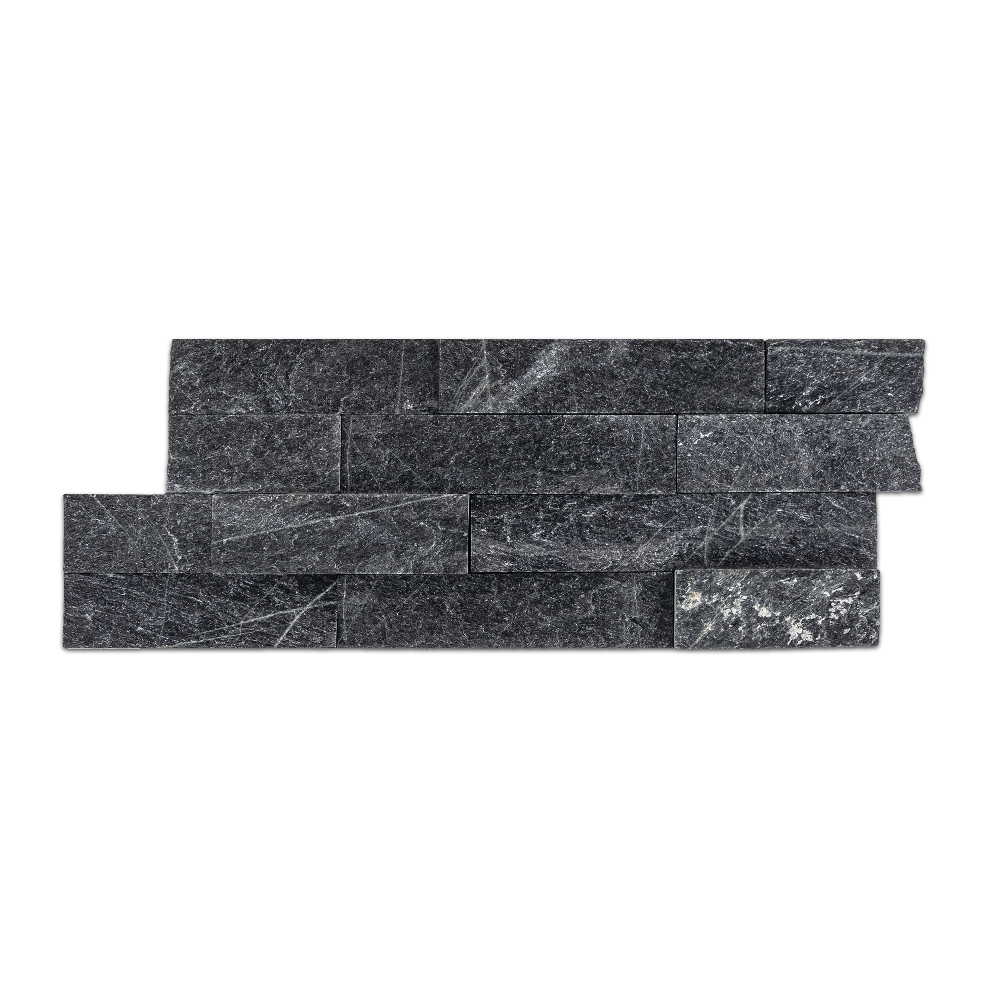 Elon Night Glitter Quartzite Interlocking Veneer Panel Corner Set 6x16 and 6x8 Cleft SV120C Surface Group International