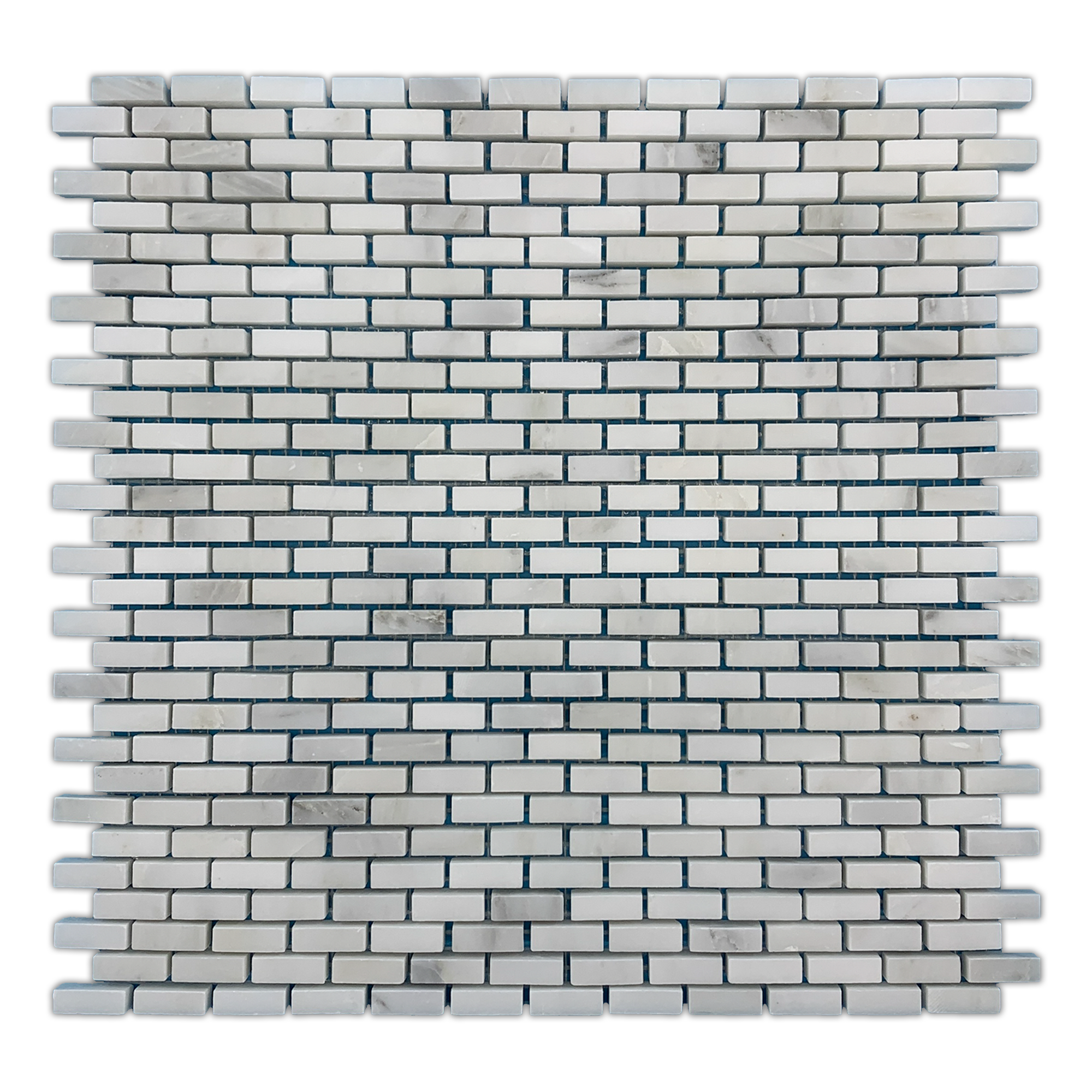 Elon Pearl White Marble Staggered Joint Field Mosaic 11.75x11.8125x0.375 Honed - Surface Group Online Tile Store