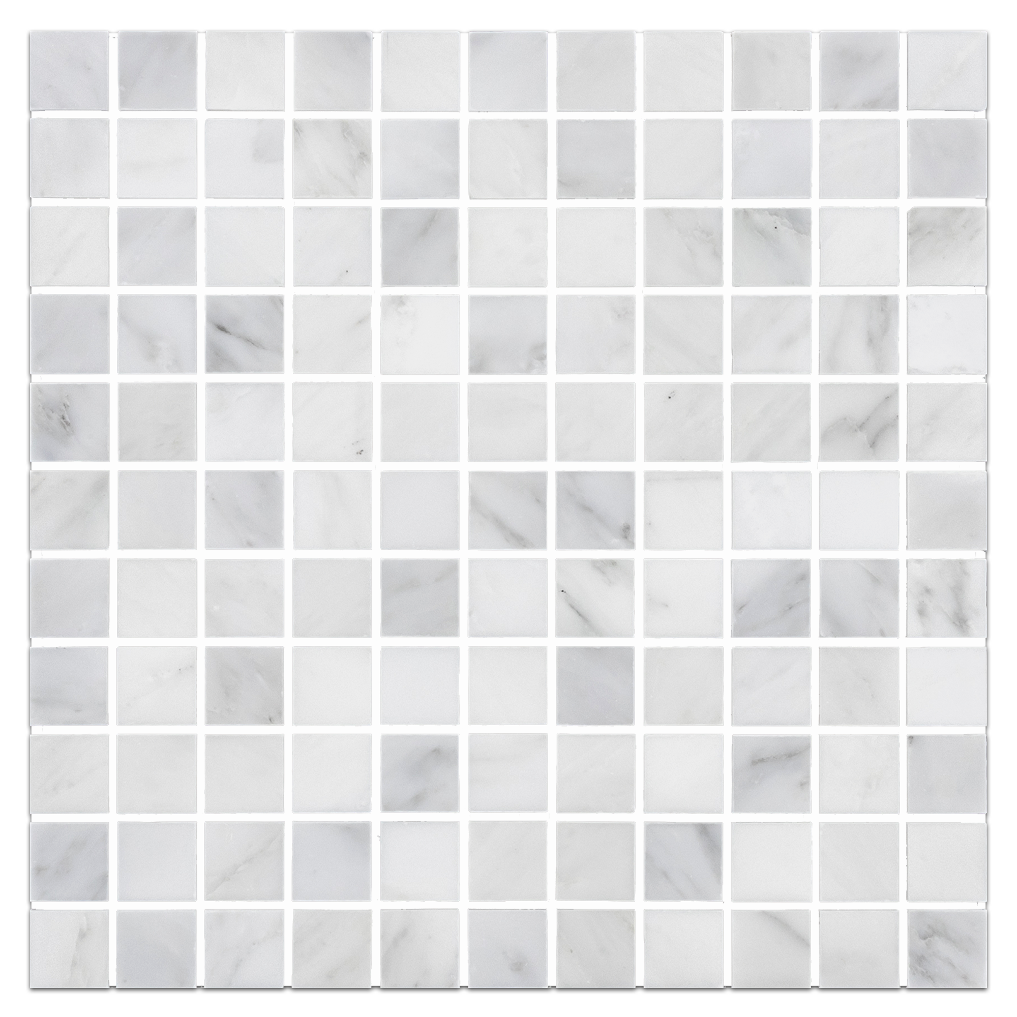 Elon Pearl White Marble 1x1 Straight Stack Field Mosaic 12x12x0.375 Honed Tile - Surface Group Online Store
