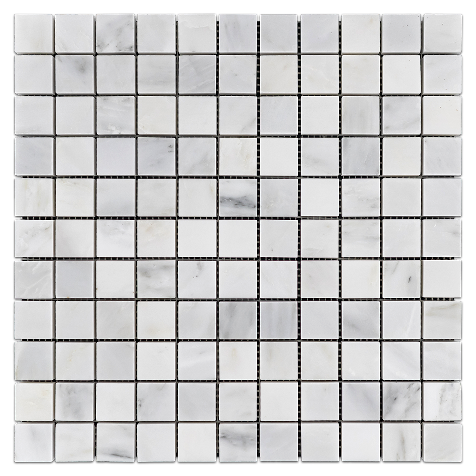 Elon Pearl White Marble 1x1 Straight Stack Field Mosaic 12x12x0.375 Polished - Surface Group International
