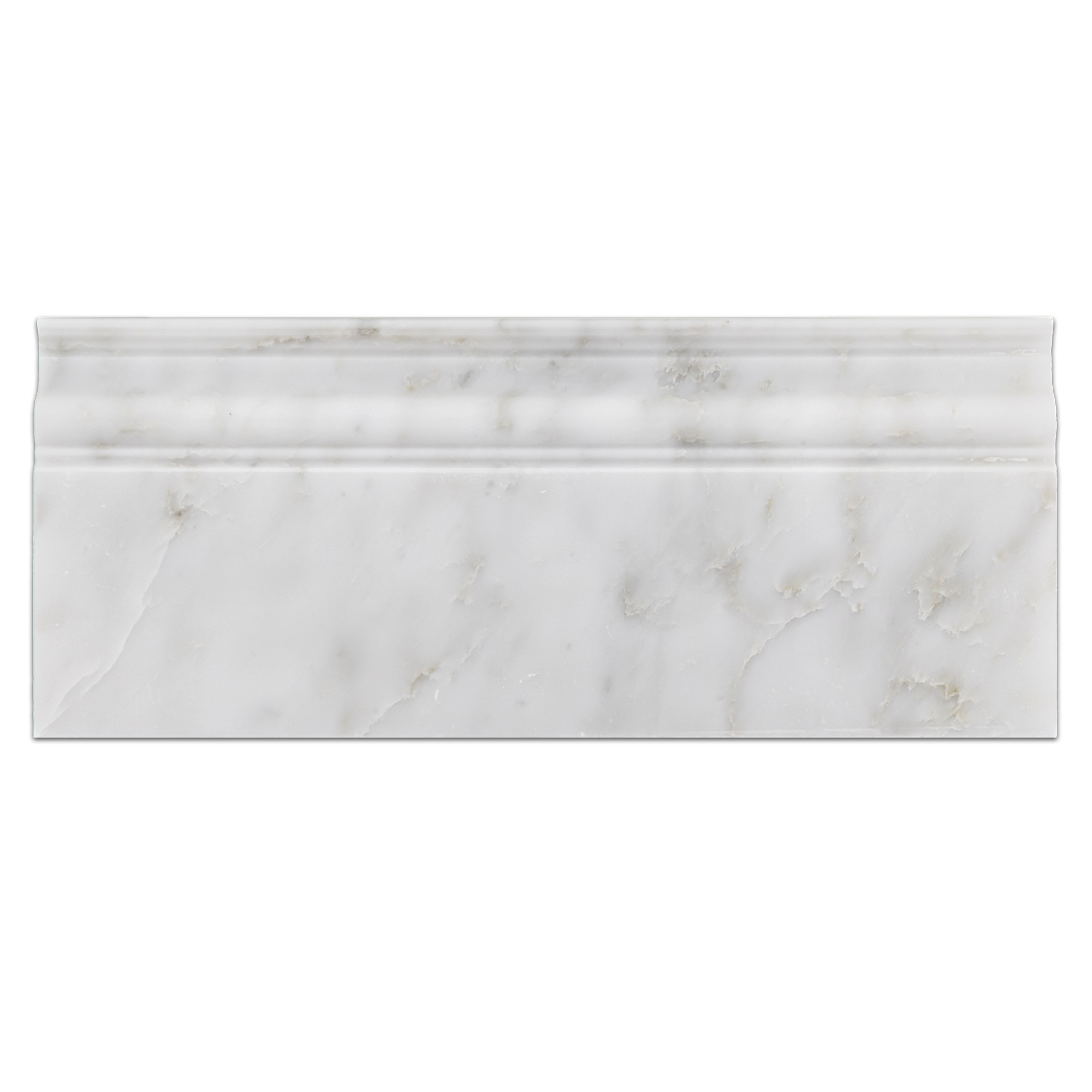 Elon Pearl White Marble Baseboard 4.75x12 Honed Tile - Surface Group International