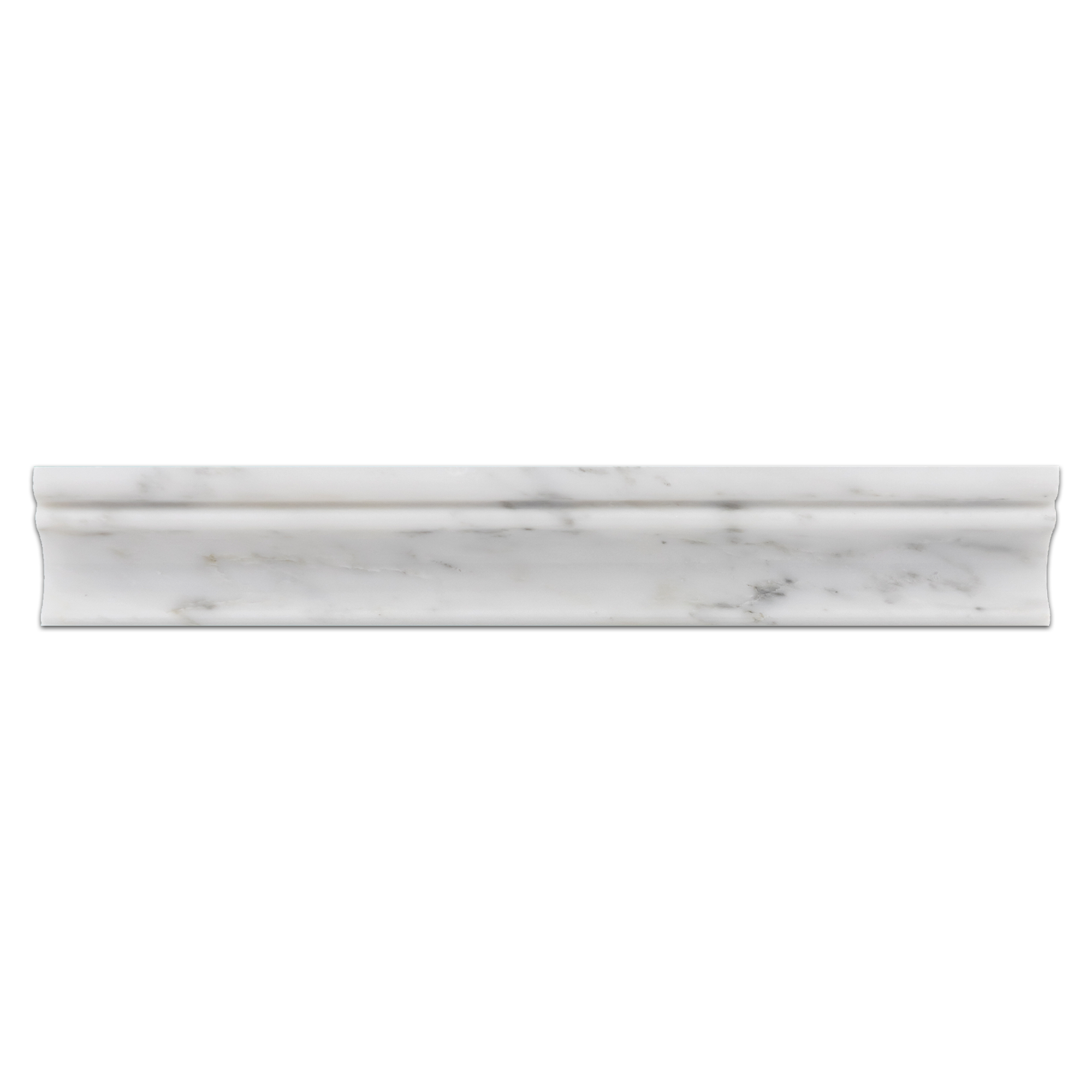 Elon Pearl White Marble Crown 2x12 Honed Tile - Surface Group International