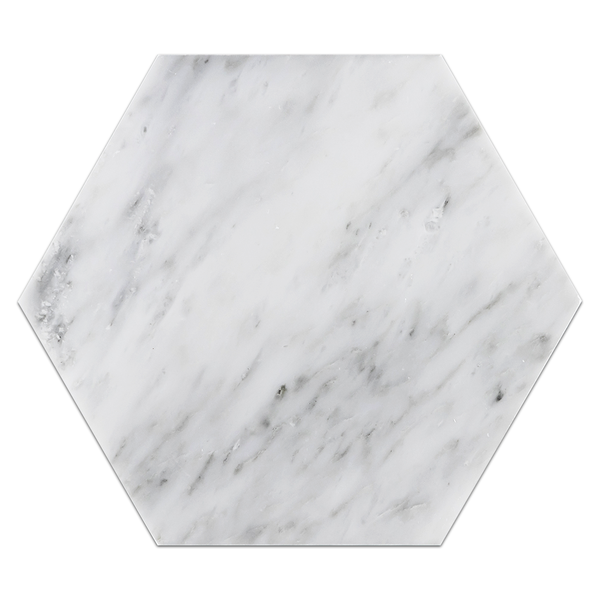 Elon Pearl White Marble Hexagon Field Tile 10.5x12.125x0.375 Honed - Surface Group International