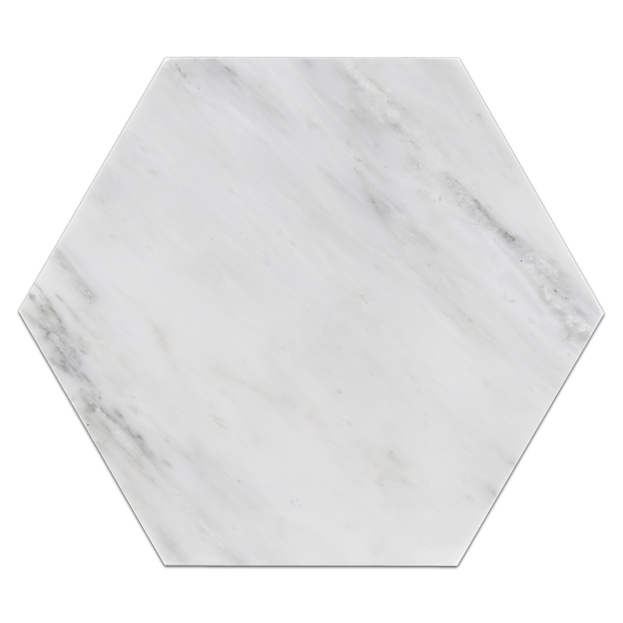Elon Pearl White Marble Hexagon Field Tile 10.5x12.125x0.375 Polished - Surface Group International
