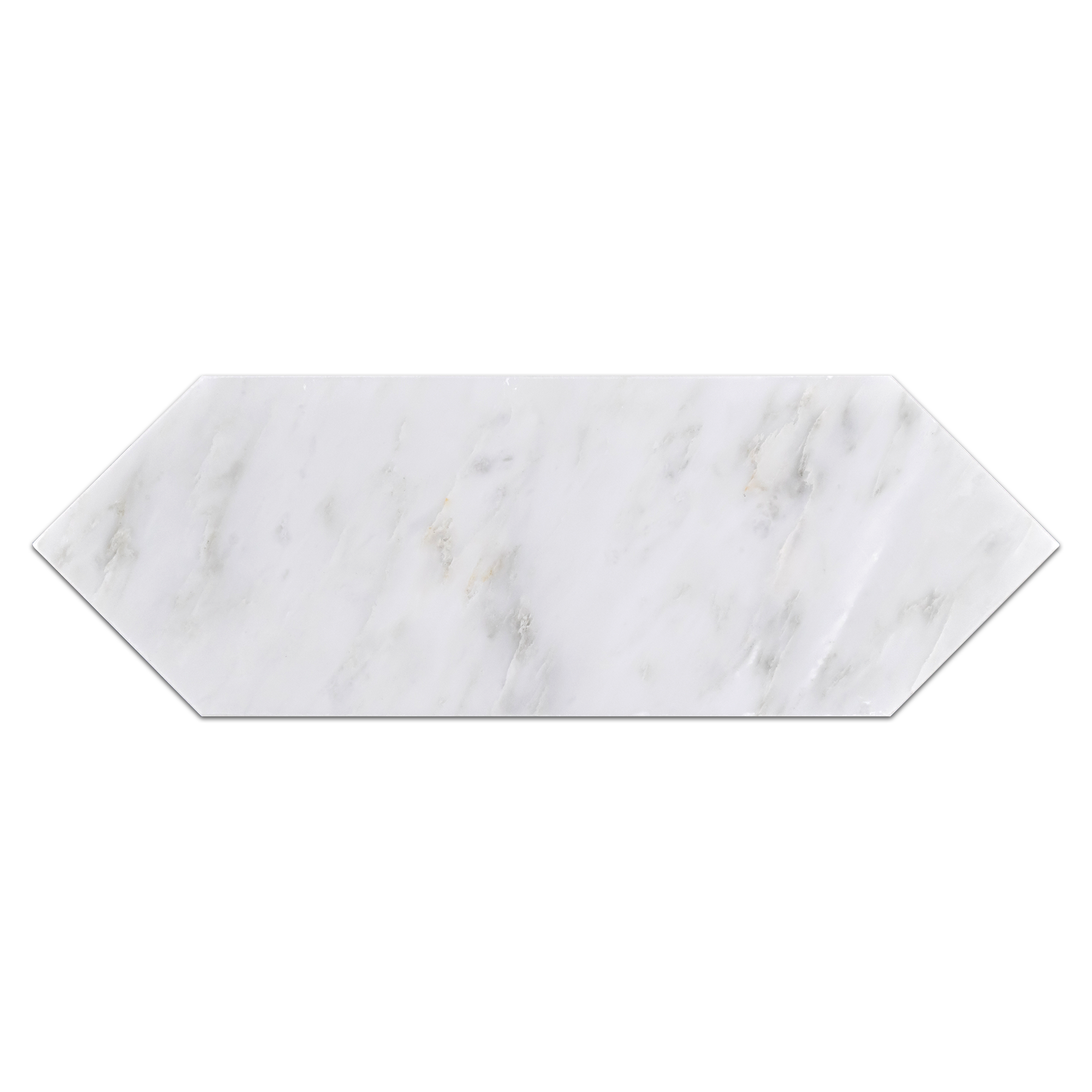 Elon Pearl White Marble Picket Field Tile 4x12x0.375 Honed - Surface Group International