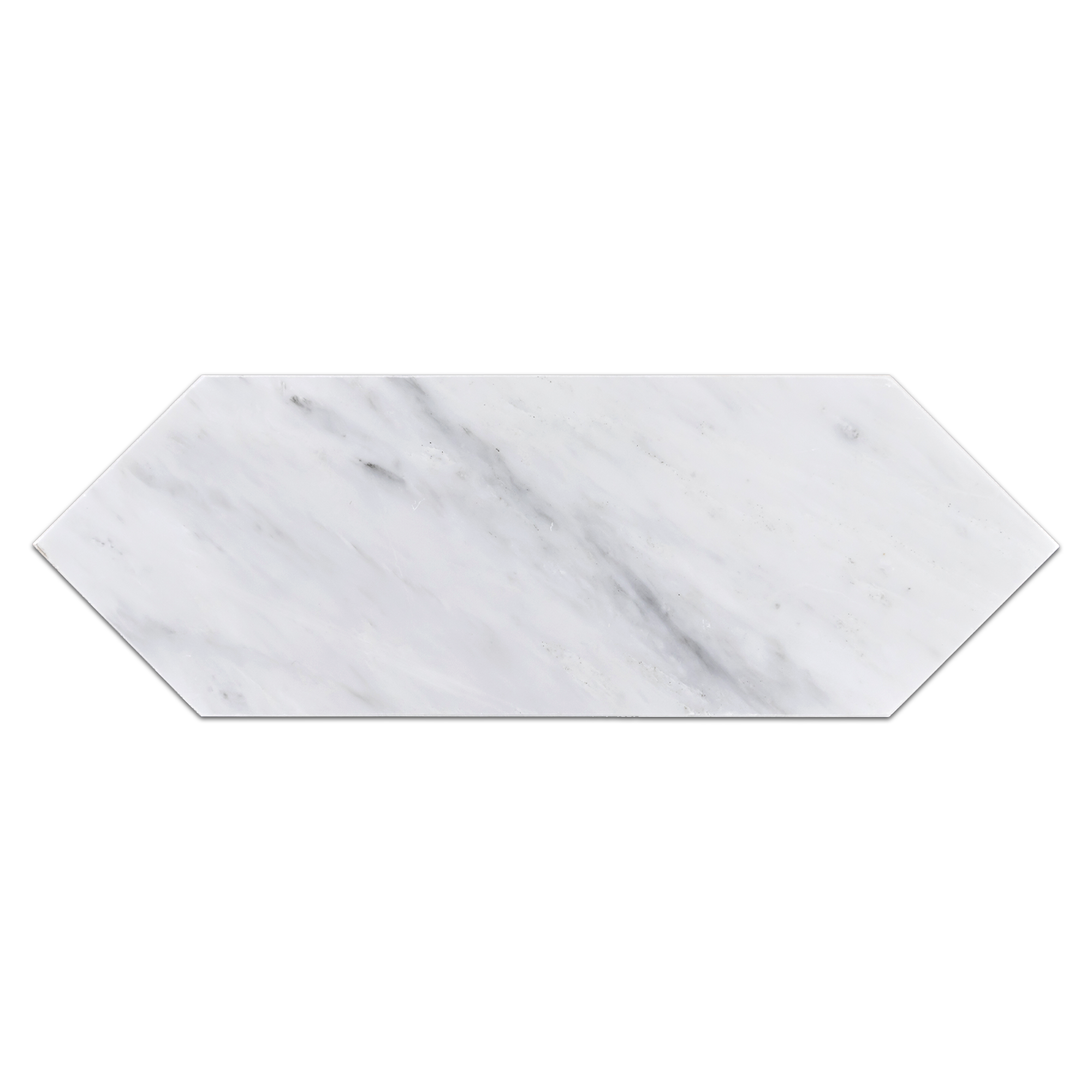 Elon Pearl White Marble Picket Field Tile 4x12x0.375 Polished - Surface Group International