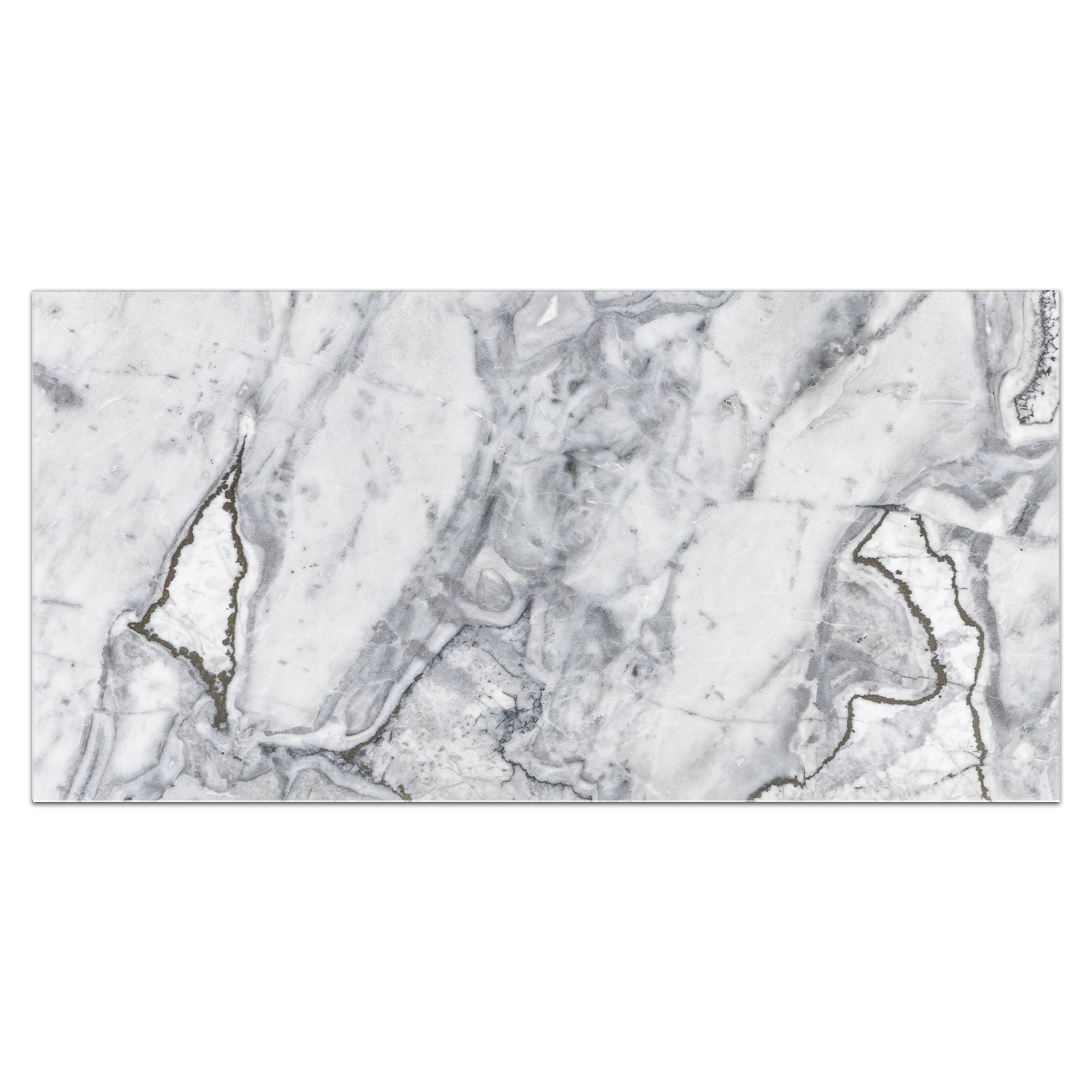 Elon Royal White Marble Rectangle Field Tile 12x24x0.375 Honed - Surface Group International