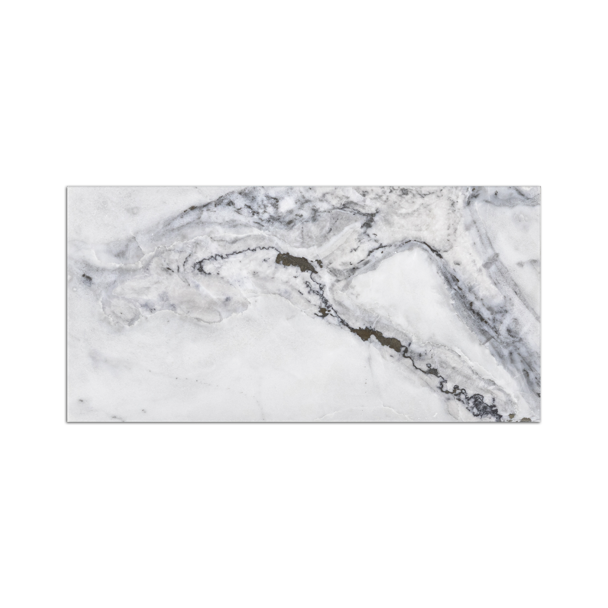 Elon Royal White Marble Rectangle Field Tile 6x12x0.375 Honed - Surface Group International