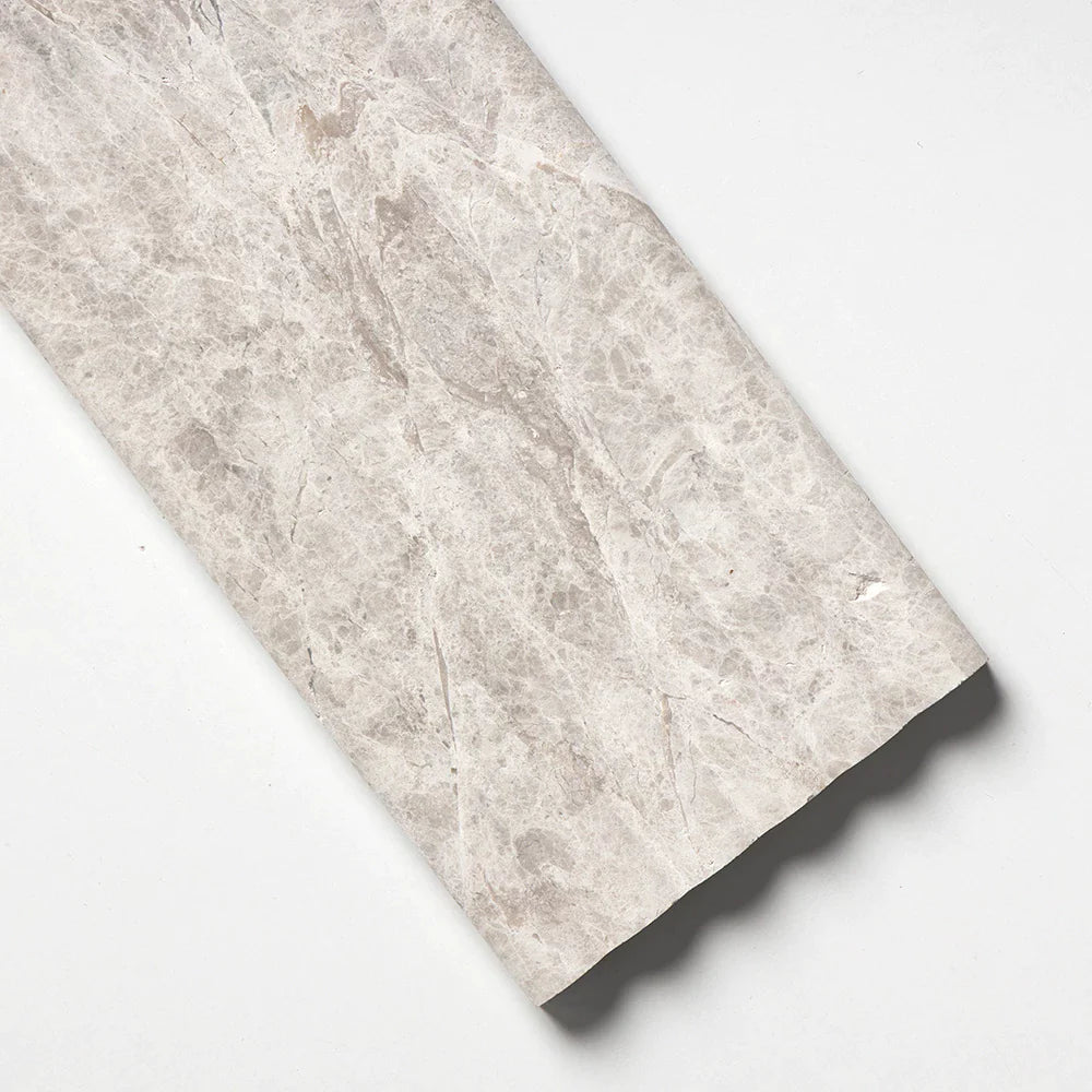 fluted silver shadow marble wall deco tile 6x24x3_4 honed distributed by surface group