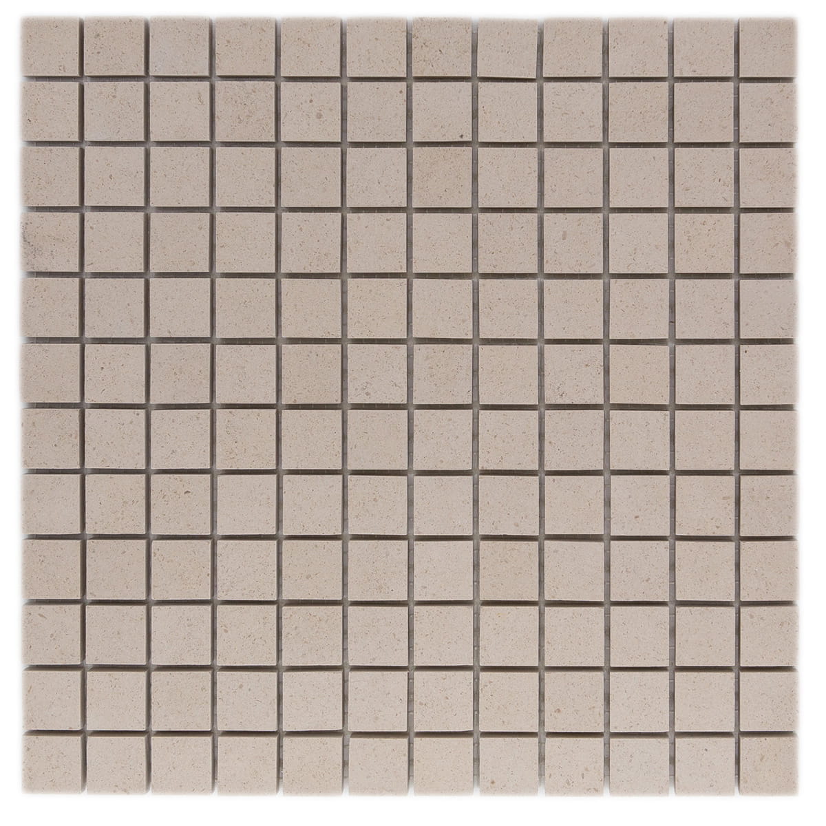 haussmann belair porto beige limestone square mosaic tile 1x1 honed