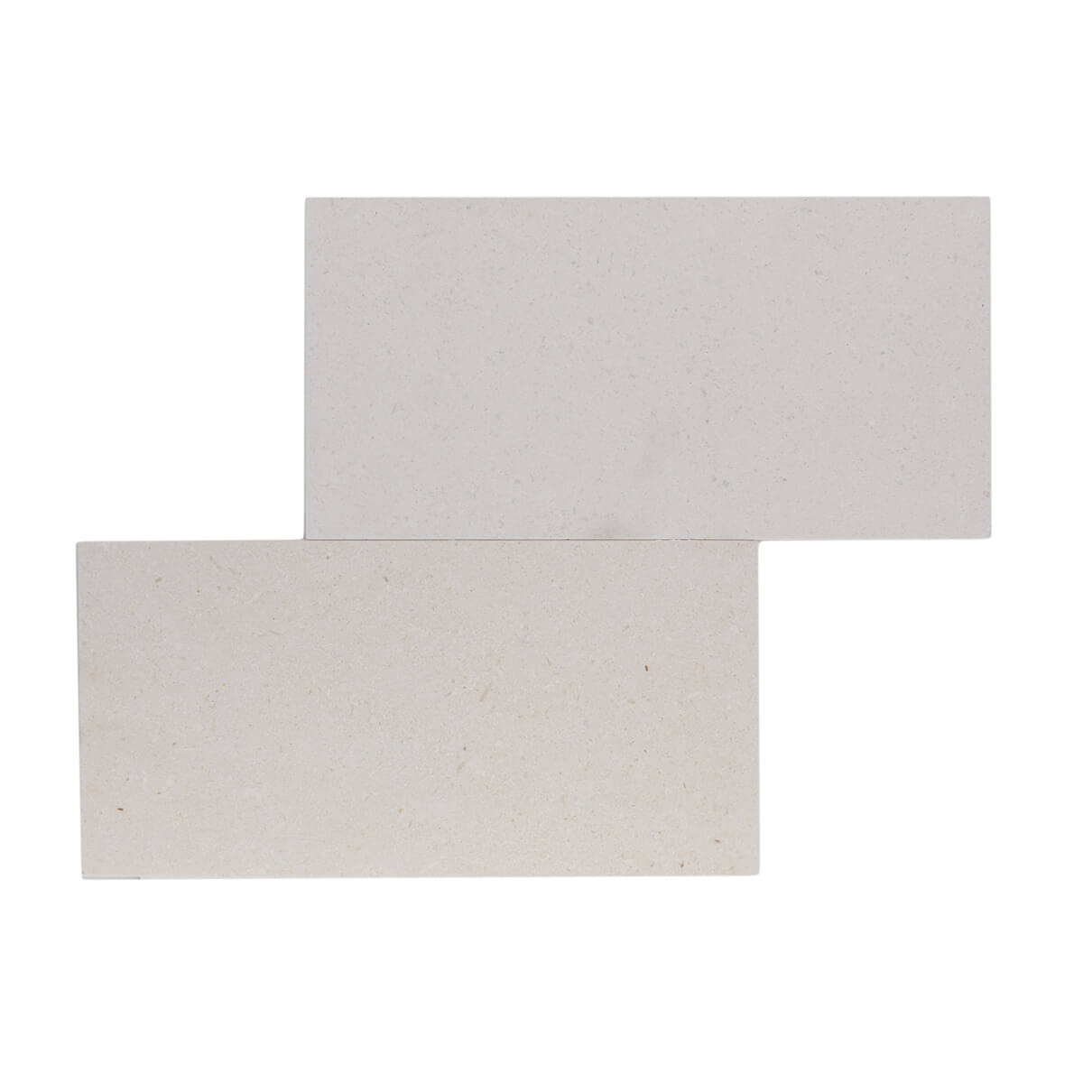 Champagne Field Tile - 6"x12"x3/8" limestone tile with honed finish and straight edge