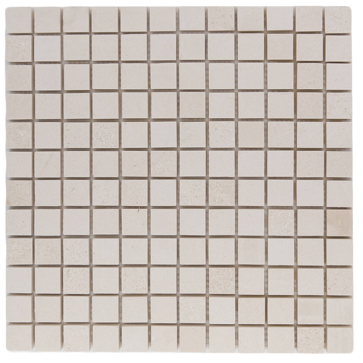 haussmann champagne limestone square mosaic tile 1x1 honed