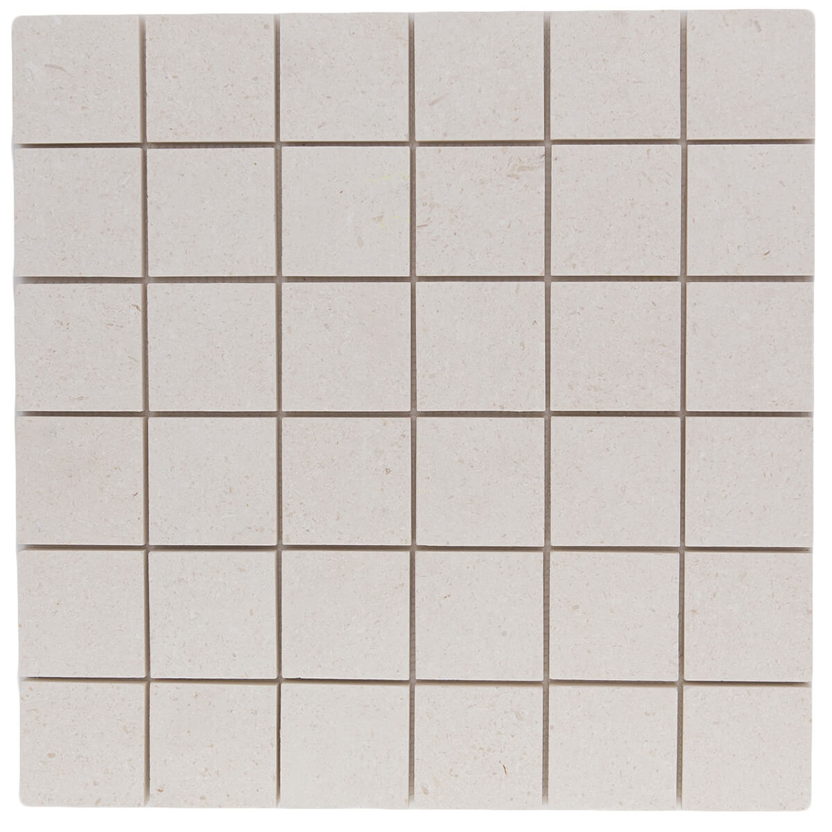 haussmann champagne limestone square mosaic tile 2x2 honed