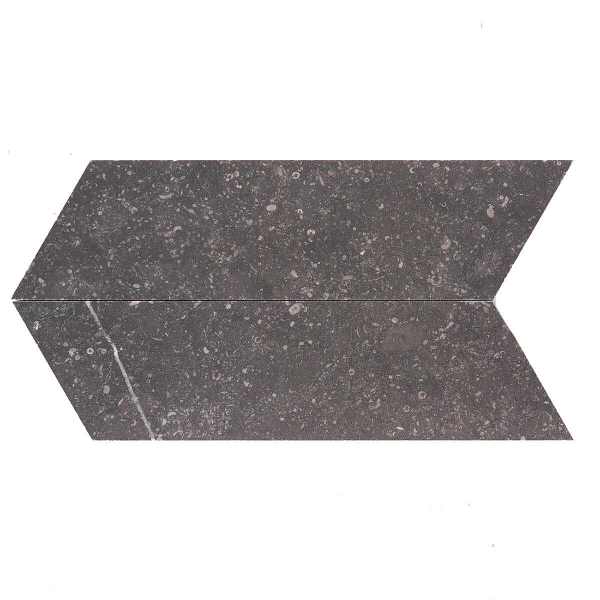 haussmann noir sully limestone chevron natural stone field tile 10x3 honed