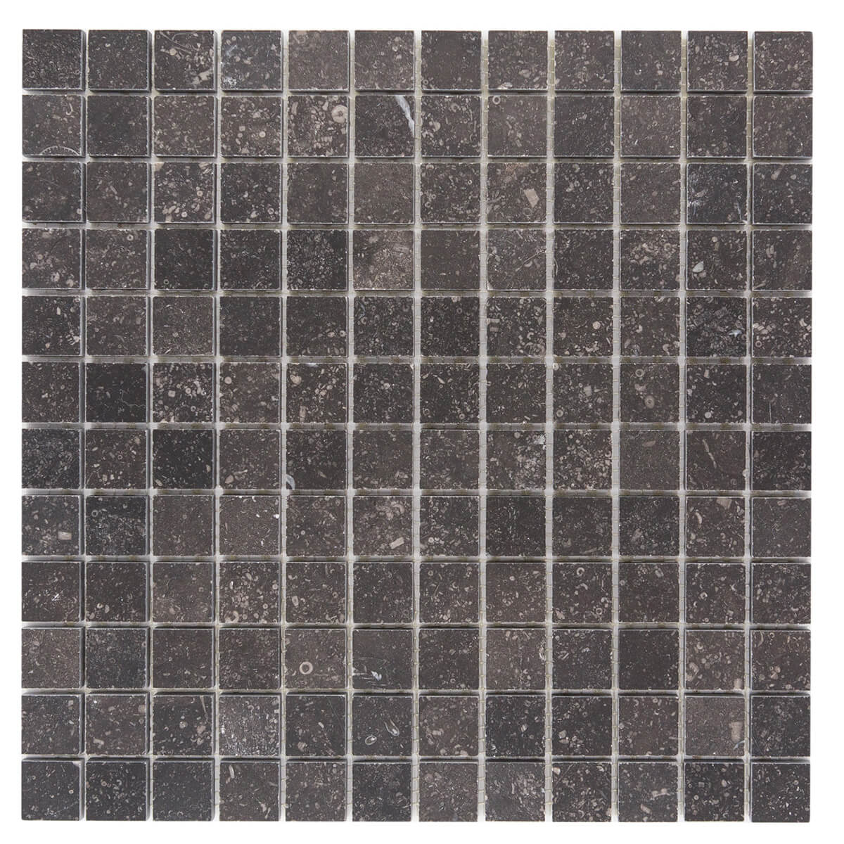 haussmann noir sully limestone square mosaic tile 1x1 honed