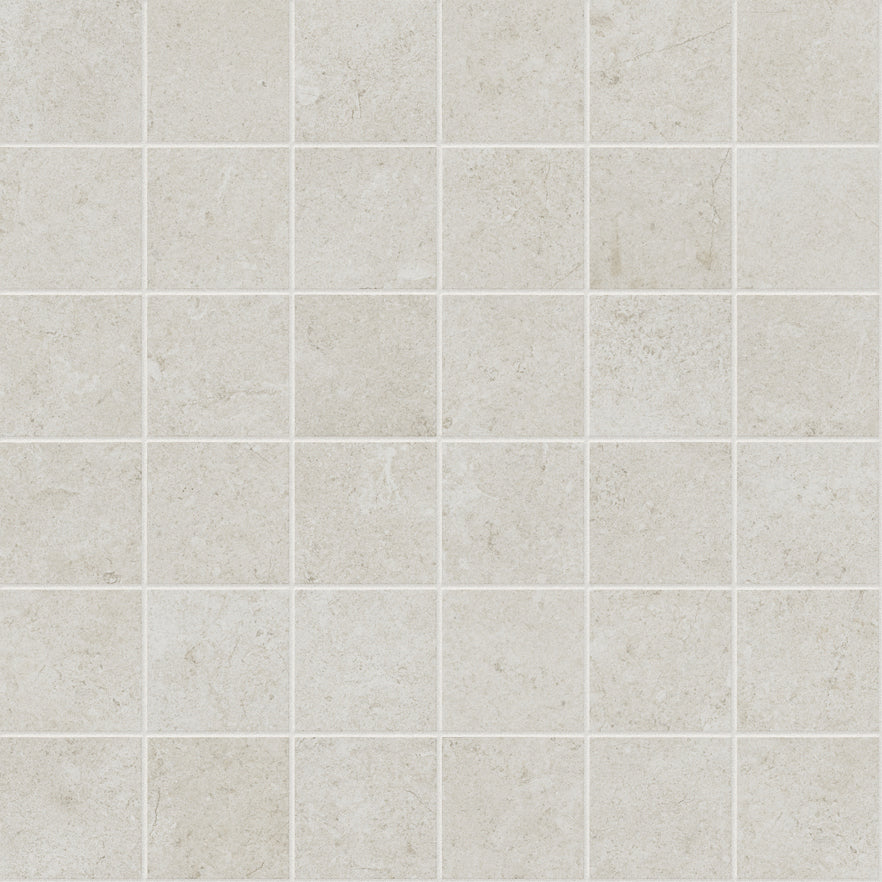 landmark 9mm frame minimalist greige mos a straight stack 2x2 mosaic 12x12x9mm matte rectified porcelain tile distributed by surface group international