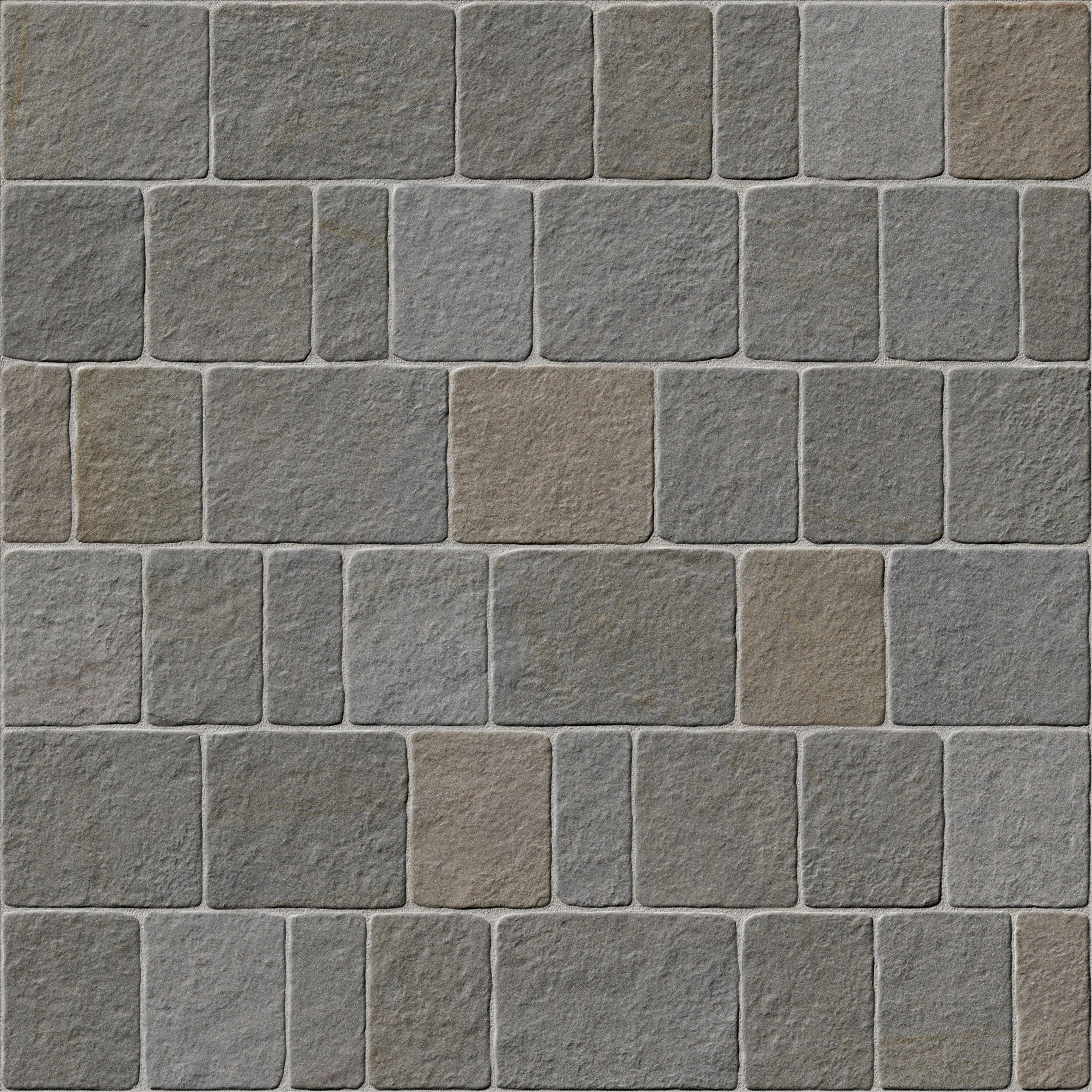 BLUESTONE: Full Color Cobblestone Multisize Double Mesh Field Paving Tile (24"x24"x20mm | matte | rectified)