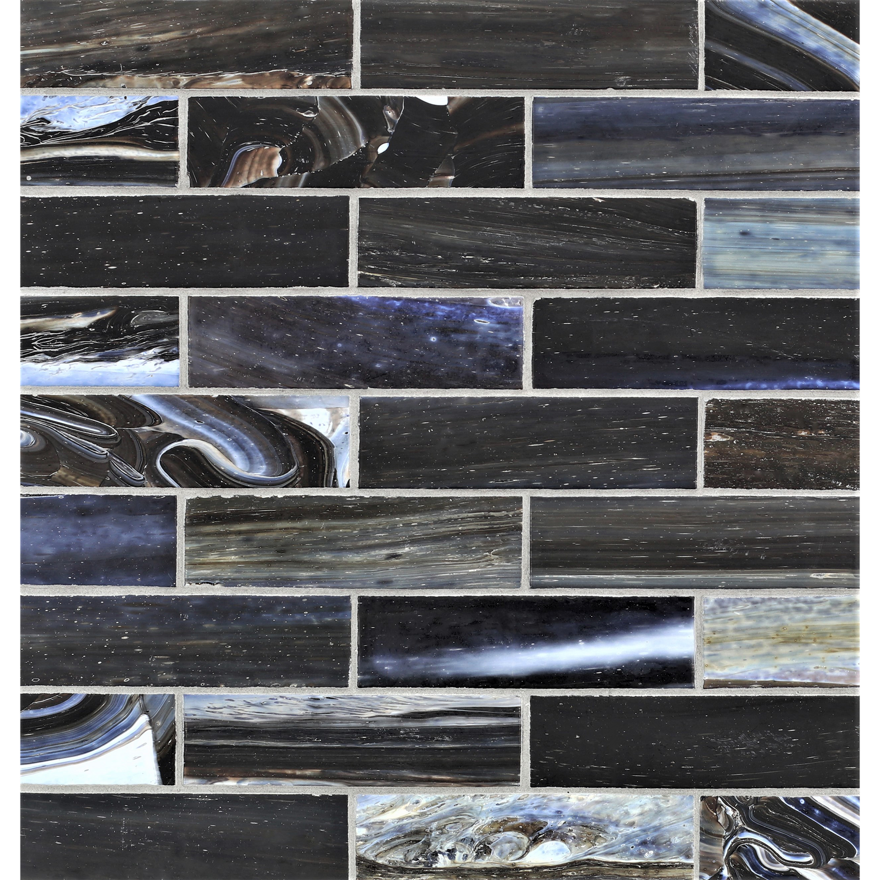 AGATE: Abruzzo 1.25"x5" Staggered Joint Field Mosaic (9.80"x12.83" | silk)