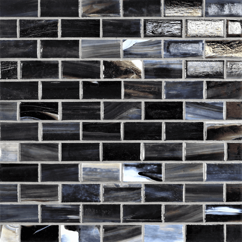 AGATE: Abruzzo 1"x2" Staggered Joint Field Mosaic (11.52"x12.51" | pearl)