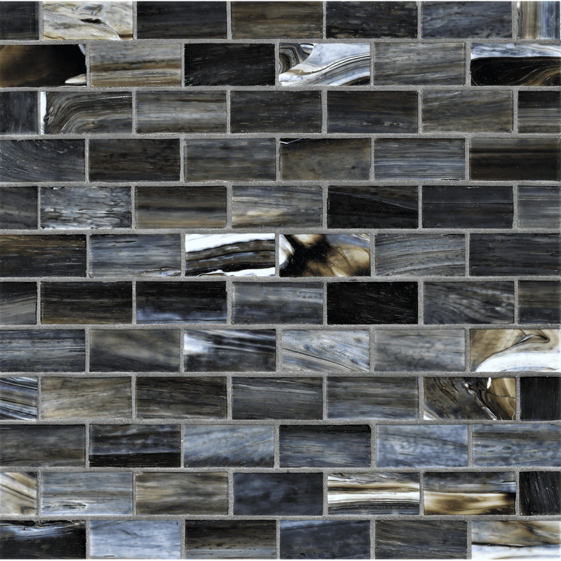 AGATE: Abruzzo 1"x2" Staggered Joint Field Mosaic (11.52"x12.51" | silk)