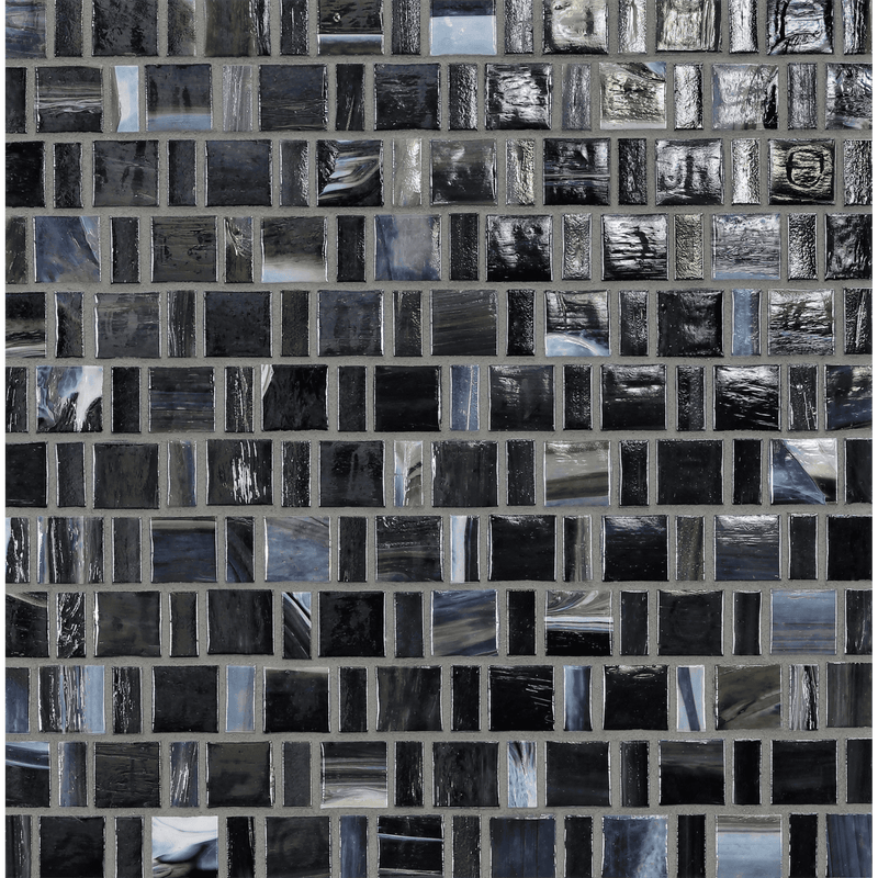 AGATE: Abruzzo Japonaise Staggered Joint Field Mosaic (12.57"x12.50" | pearl)