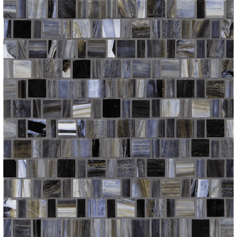 AGATE: Abruzzo Japonaise Staggered Joint Field Mosaic (12.57"x12.50" | silk)