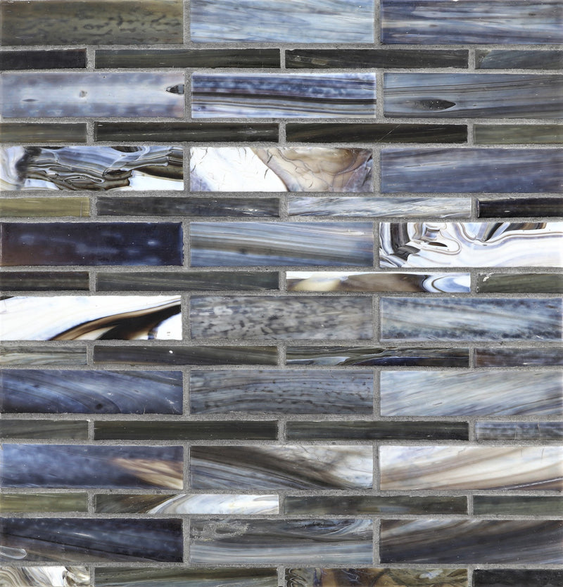 AGATE: Abruzzo Moyou Staggered Joint Field Mosaic (7.94"x12.38" | silk)