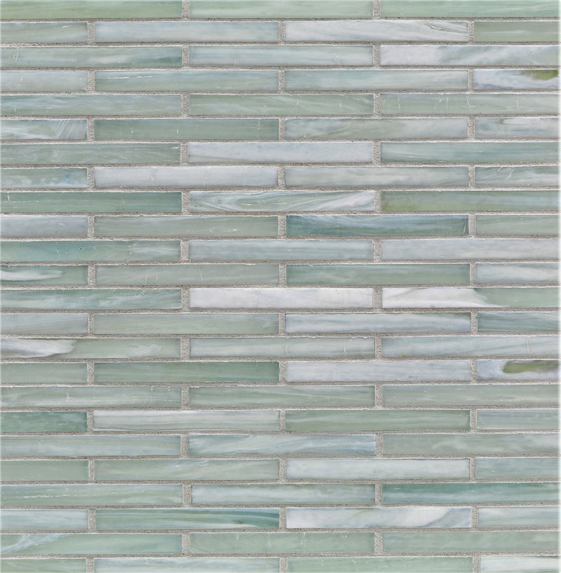 AGATE: Alassio 0.5"x4" Staggered Joint Field Mosaic (9.92"x12.14" | silk)