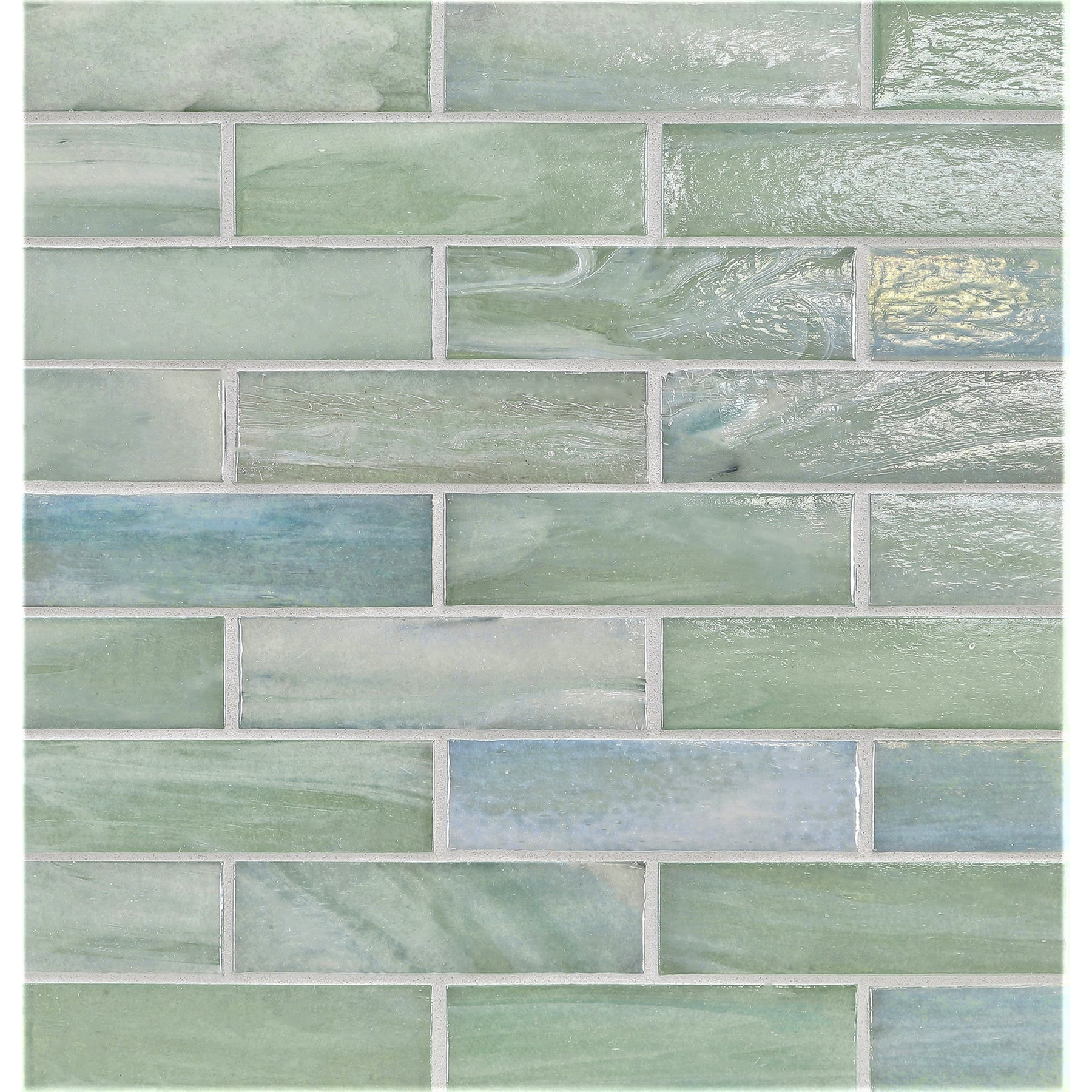 AGATE: Alassio 1.25"x5" Staggered Joint Field Mosaic (9.80"x12.83" | pearl)
