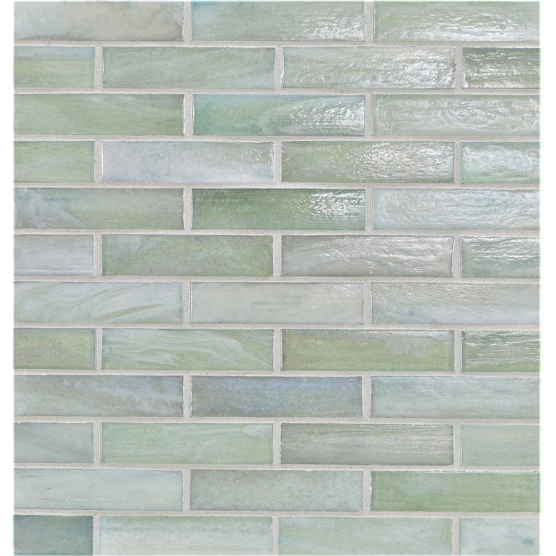 AGATE: Alassio 1"x4" Staggered Joint Field Mosaic (9.92"x12.41" | pearl)