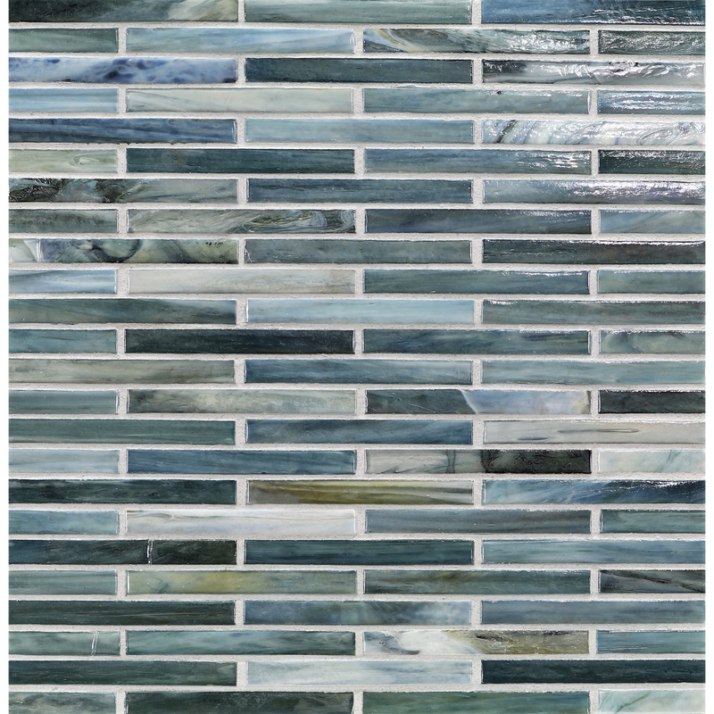 AGATE: Amalfi 0.5"x4" Staggered Joint Field Mosaic (9.92"x12.14" | pearl)