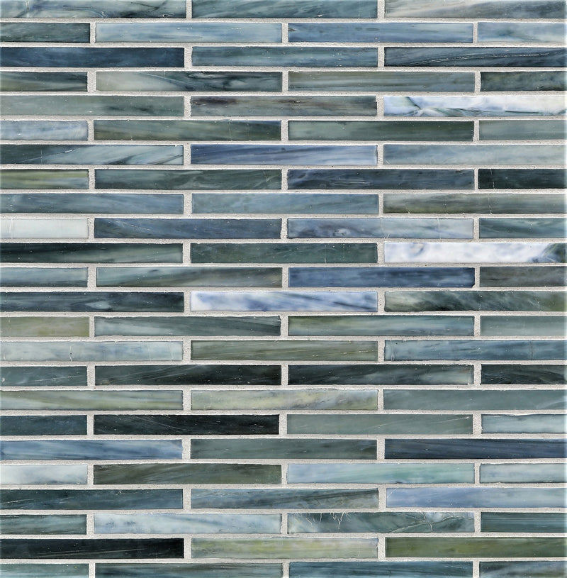 AGATE: Amalfi 0.5"x4" Staggered Joint Field Mosaic (9.92"x12.14" | silk)