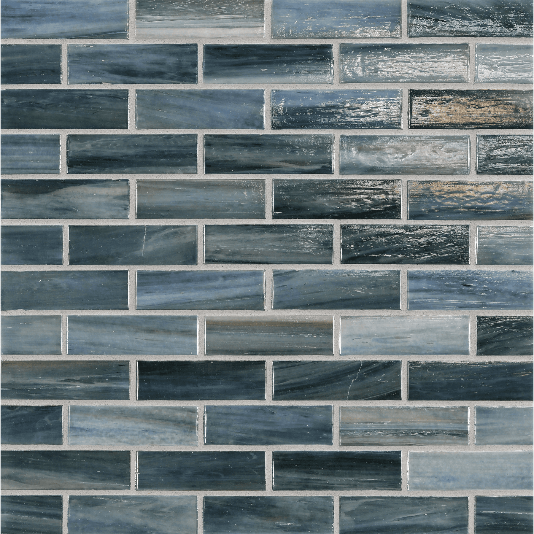 AGATE: Amalfi 1"x3" Staggered Joint Field Mosaic (9.46"x12.49" | pearl)