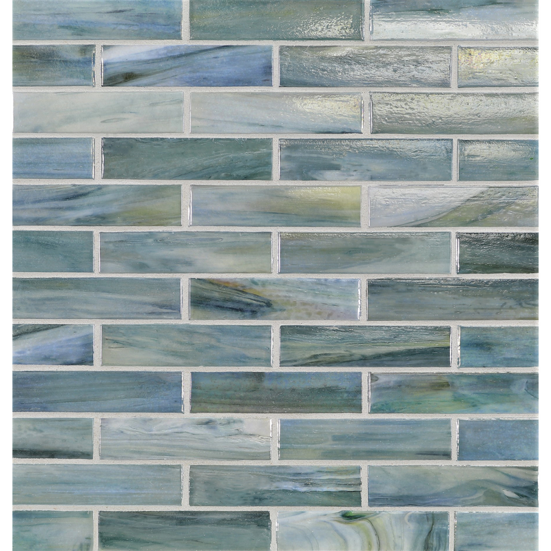 AGATE: Amalfi 1"x4" Staggered Joint Field Mosaic (9.92"x12.41" | pearl)