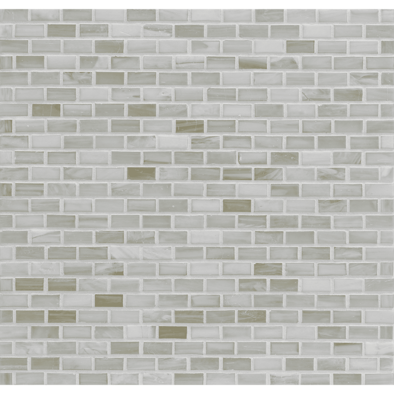 AGATE: Asolo 0.5"x1" Staggered Joint Field Mosaic (12.51"x12.51" | silk)