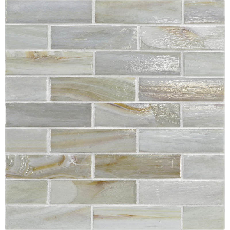 AGATE: Asolo 1.25"x5" Staggered Joint Field Mosaic (9.80"x12.83" | pearl)