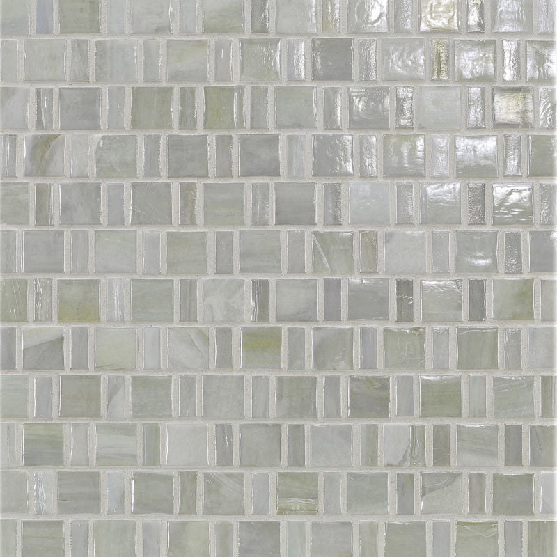 AGATE: Asolo Japonaise Staggered Joint Field Mosaic (12.57"x12.50" | pearl)