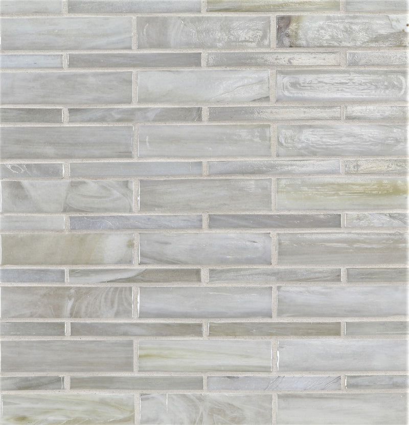 AGATE: Asolo Moyou Staggered Joint Field Mosaic (7.94"x12.38" | pearl)