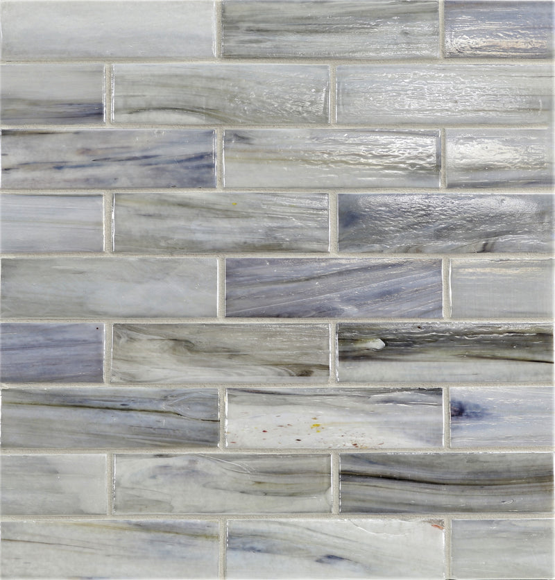AGATE: Bari 1.25"x5" Staggered Joint Field Mosaic (9.80"x12.83" | pearl)