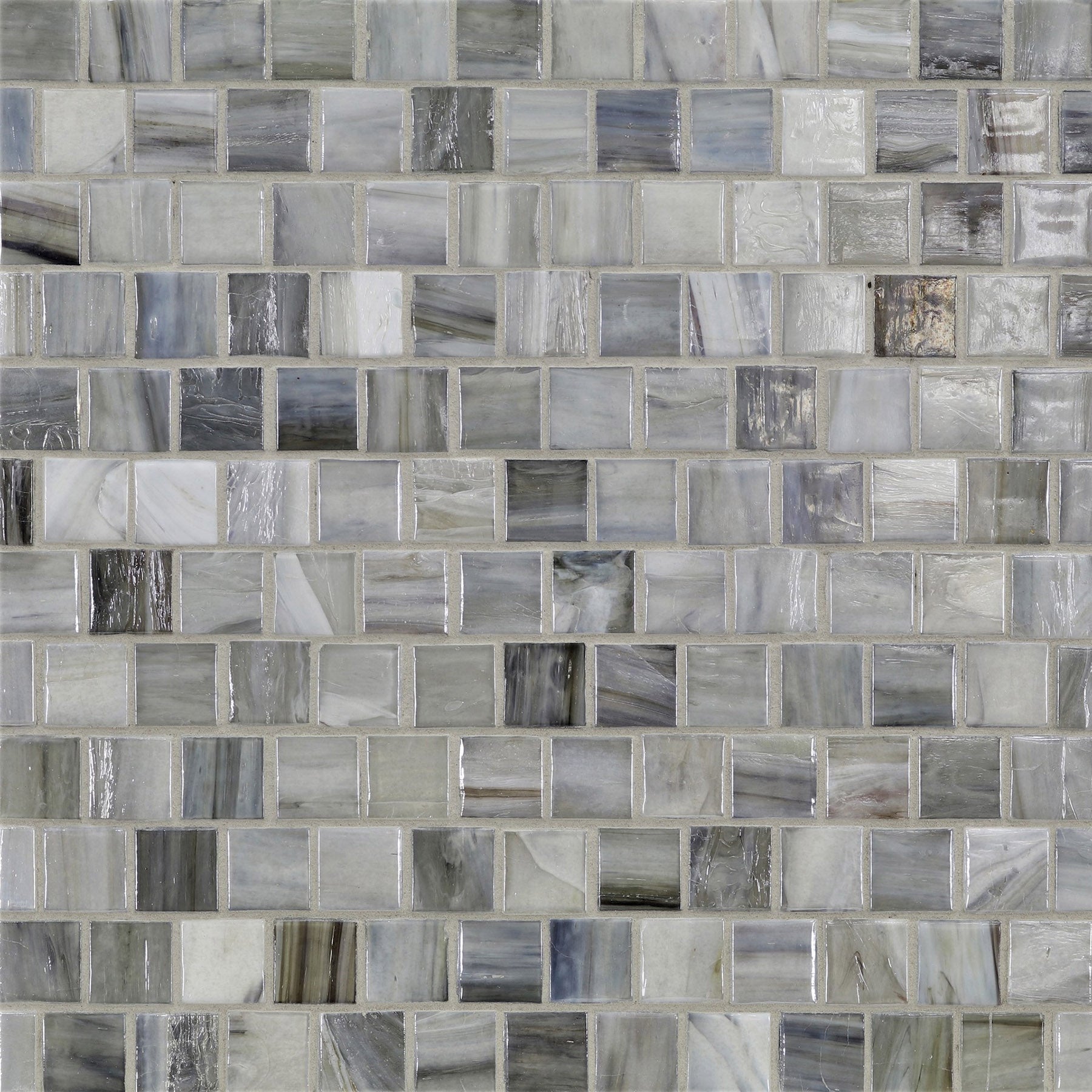 AGATE: Bari 1"x1" Staggered Joint Field Mosaic (12.51"x12.51" | pearl)