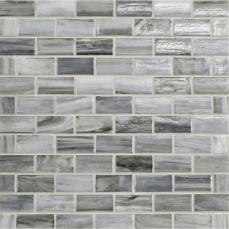 AGATE: Bari 1"x2" Staggered Joint Field Mosaic (11.52"x12.51" | pearl)