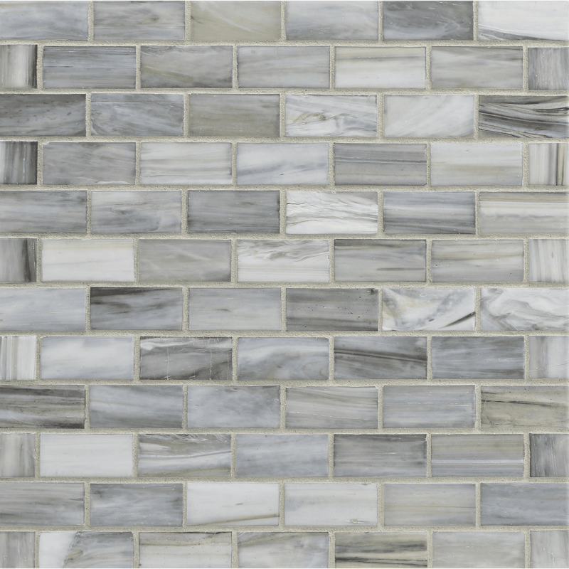 AGATE: Bari 1"x2" Staggered Joint Field Mosaic (11.52"x12.51" | silk)