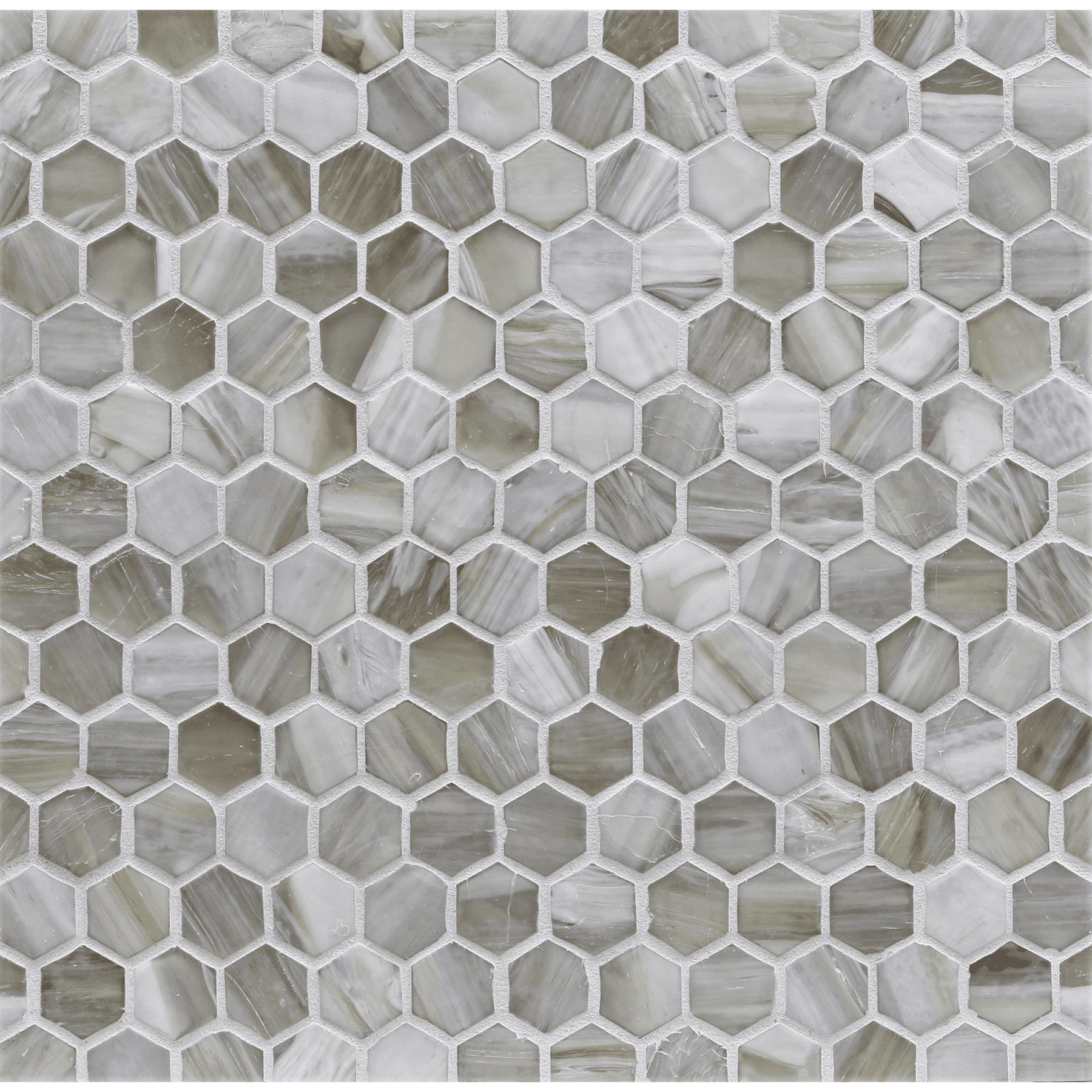 AGATE: Cortona 1" Hexagonal Field Mosaic (12.37"x12.49" | silk)