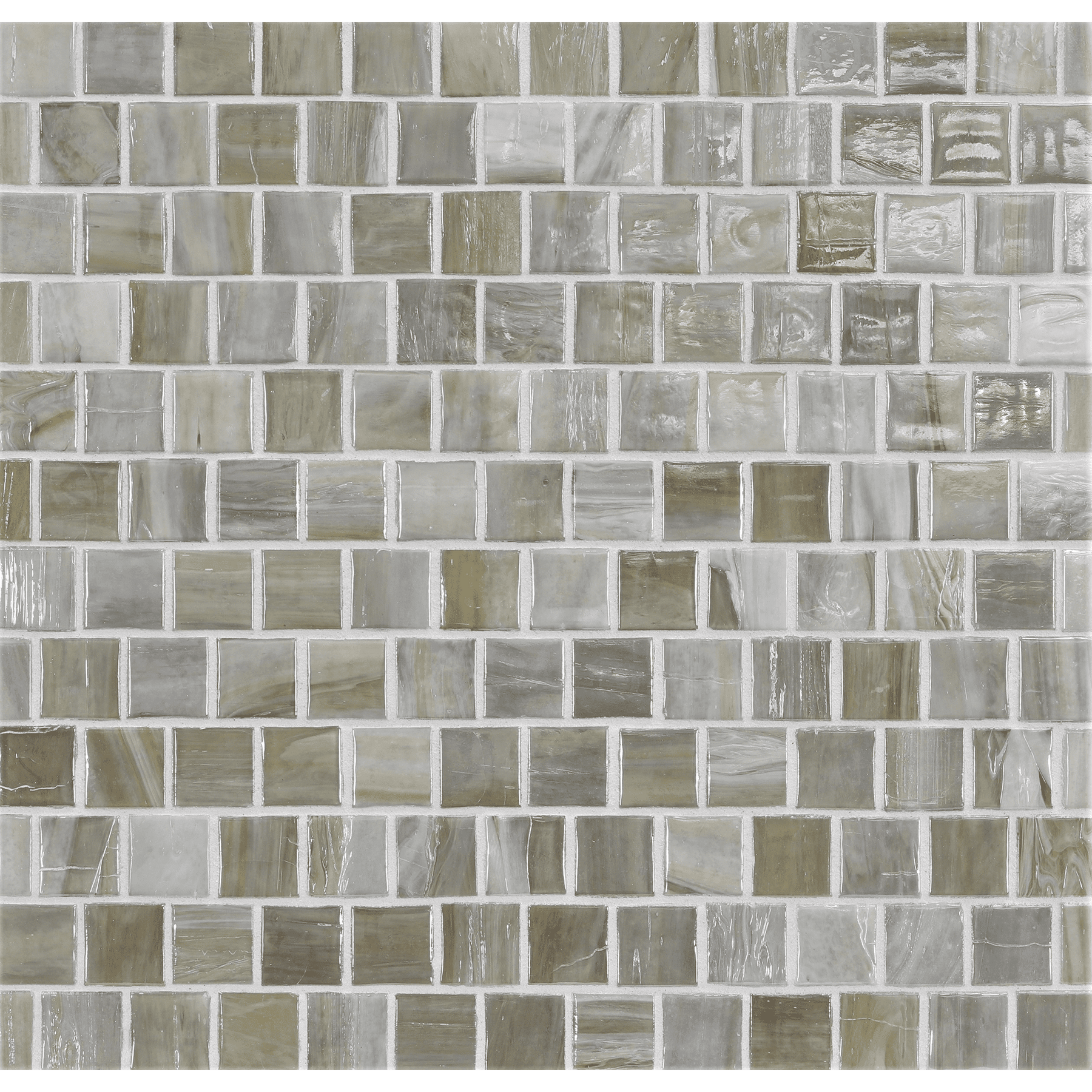 AGATE: Cortona 1"x1" Staggered Joint Field Mosaic (12.51"x12.51" | pearl)