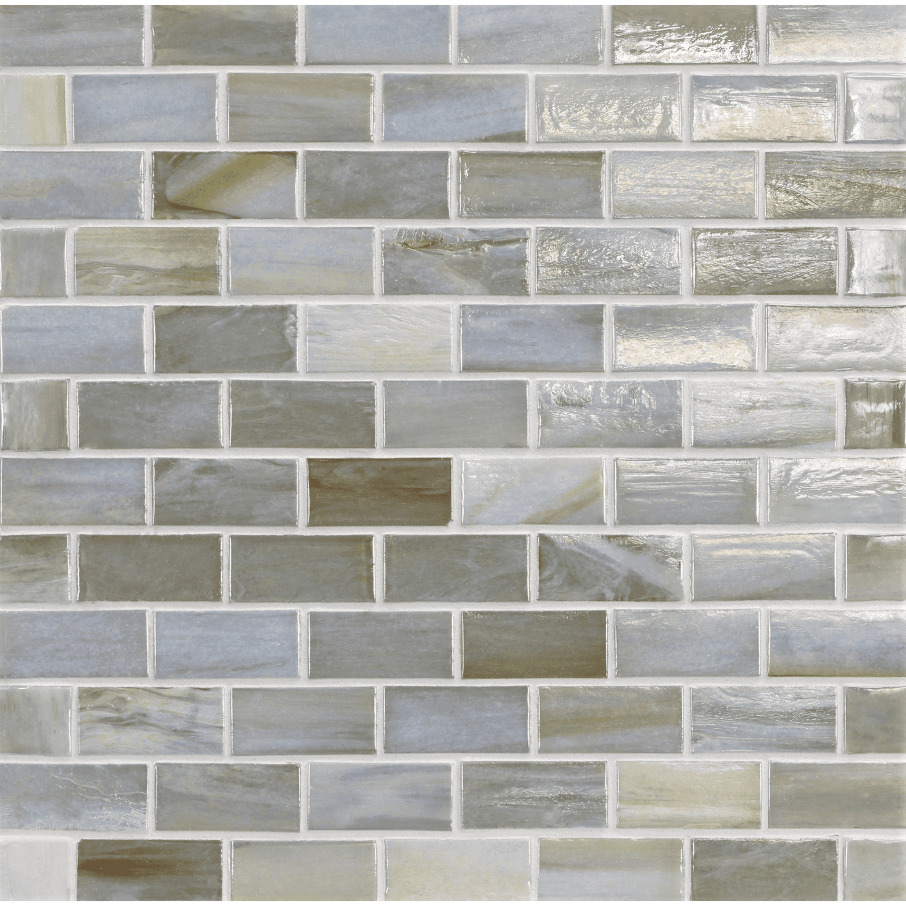 AGATE: Cortona 1"x2" Staggered Joint Field Mosaic (11.52"x12.51" | pearl)